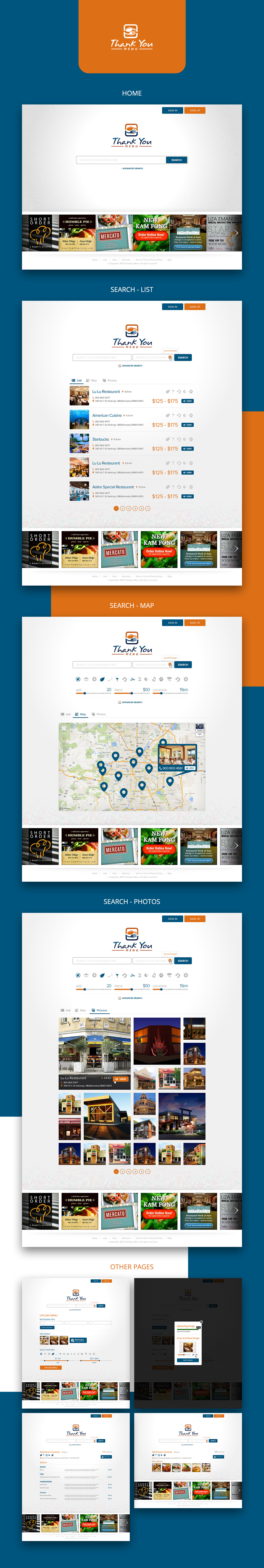 Thankyou Menu Website